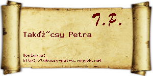 Takácsy Petra névjegykártya
