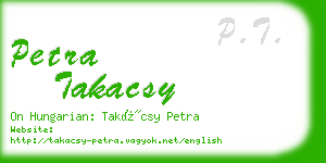 petra takacsy business card